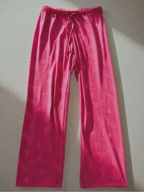 Juicy Couture Hot Pink Velour Track Pants